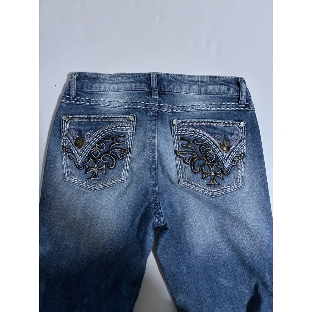 Sold. Rock 47 by Wrangler Womens Low Rise Bootcut Jeans Medium Wash - Picture 7 of 9